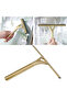 Gold Glass Cleaning Brush Stainless Steel Window Squeegee For Glass Door Mirror