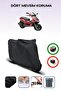 حقيبة خلفية سوداء متوافقة مع غطاء محرك الدراجة النارية Gilera Runner 180 المتوافق مع الدراجات النارية