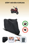 Black Rear Bag Compatible with Kanuni Seha 150 Compatible Motorcycle Tarpaulin Motor Cover