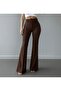 Women's Imported Fabric Doubleface Flared Belt Detail Stretch Fabric