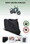 Black Rear Bag Compatible Cfmoto 450Nk Compatible Motorcycle Tarpaulin Motor Cover