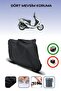 Black Rear Bag Compatible Sym Vs 150 Compatible Motorcycle Tarpaulin Motor Cover