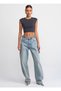 Y.E.N.I Ü.R.Ü.N'''Baggy Jean's''' High-Waisted Epaulette Buckle Detail 100% Cotton