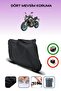 Black Rear Bag Compatible Cfmoto 650Mt Compatible Motorcycle Tarpaulin Motor Cover
