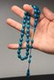 Master Craftsmanship Blue Color Silky Touch Tightening Amber Prayer Beads - 2