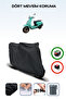 Black Rear Bag Compatible Apachi True 125 Compatible Motorcycle Tarpaulin Motor Cover