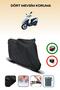 Black Rear Bag Compatible Apachi Pusat Compatible Motorcycle Tarpaulin Motor Cover