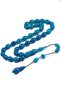 Master Craftsmanship Blue Color Silky Touch Tightening Amber Prayer Beads