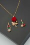 Gold Steel Necklace Set with Interchangeable Pendant – 3-Piece Women's Necklace - 2