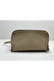 Leather Fabric Cream Color 17X10 cm Jewelry-Makeup Zipper Bag - 3