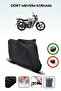 Black Rear Bag Compatible Rks Rk125-R Compatible Motorcycle Canvas Motor Cover