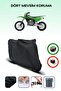 Black Rear Bag Compatible Kawasaki Kx 85 Compatible Motorcycle Canvas Motor Cover