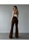 Women's Imported Fabric Doubleface Flared Belt Detail Stretch Fabric - 3