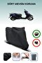 Black Rear Bag Compatible Haojue Hj 125 St Compatible Motorcycle Tarpaulin Motor Cover