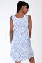 Women's Blue Zero Sleeve 100% Cotton Nightgown C5T9N3161 - 4