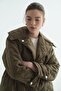 Snap Fastener Quilted Jacket Khaki - 2