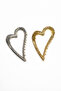 Heart Model Silver Hair Clip – Elegant and Modern Metal Clasp 8 cm - 4