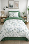 Single Duvet Cover Set with Fitted Sheet Eucalyptus Green