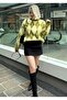 Crew Neck Fleece-Lined Diamond Patterned Knitwear Women's Sweater - 3