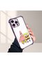 iPhone 14 Pro Max Compatible Childhood Joy Spongebob Transparent Silicone Protective Case - 4