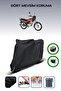 Black Rear Bag and Lock Compatible Honda Cgl 125 Compatible Motorcycle Tarpaulin