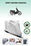 Gray Rear Bag and Lock Compatible Honda Wing-Go Compatible Motorcycle Tarpaulin