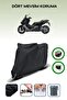 Black Rear Bag and Lock Compatible Bmw C 600 Sport Compatible Motorcycle Tarpaulin