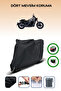 Black Rear Bag and Lock Compatible Rks K-Light 250 Compatible Motorcycle Tarpaulin