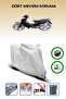 Gray Rear Bag and Lock Compatible Kuba Kb100-6 Compatible Motor Tarpaulin