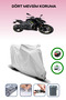 Gray Rear Bag and Lock Compatible Rks a 250 Compatible Motorcycle Tarpaulin