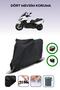 Black Rear Bag and Lock Compatible Kymco Xciting 500I R Compatible Motorcycle Tarpaulin