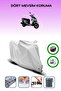 Gray Rear Bag and Lock Compatible Rks Vrs 125 Compatible Motorcycle Tarpaulin