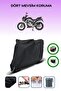 Black Rear Bag and Lock Compatible Mondial 125 Drift L Compatible Motor Tarpaulin
