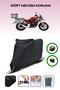 Black Rear Bag and Lock Compatible Rks Trv242 Compatible Motorcycle Tarpaulin