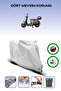 Gray Rear Bag and Lock Compatible Falcon Martini 125 Compatible Motorcycle Tarpaulin