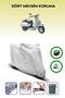 Gray Rear Bag and Lock Compatible Aprilia Mojito 125 Custom Compatible Motorcycle Tarpaulin