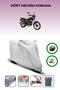 Gray Rear Bag and Lock Compatible Asian Elegant 150 Compatible Motorcycle Tarpaulin