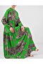 2423 Authentic Patterned Hijab Dress - Z.Black - 3