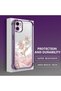 iPhone 11 Compatible Romantic Pink Rose Transparent Silicone Protective Case - 4