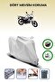 Gray Rear Bag and Lock Compatible Rks X Power 50 Compatible Motorcycle Tarpaulin