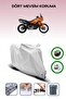 Gray Rear Bag and Lock Compatible Ktm 990 Adventure Compatible Motorcycle Tarpaulin