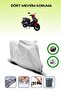 Gray Rear Bag and Lock Compatible Apachi Xrs Compatible Motorcycle Tarpaulin