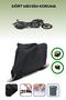 Black Rear Bag and Lock Compatible Falcon Freedom 277 Compatible Motorcycle Tarpaulin