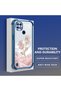 Realme C21 Compatible Romantic Pink Rose Transparent Silicone Protective Case - 3