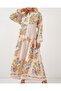 2423 Authentic Patterned Hijab Dress - B. Orange - 6