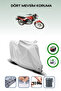 Gray Rear Bag and Lock Compatible Bisan Shalter Compatible Motorcycle Tarpaulin