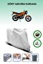 Gray Rear Bag and Lock Compatible Mondial 150 Mc Compatible Motorcycle Tarpaulin
