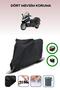 Black Rear Bag and Lock Compatible Piaggio X8 400 Ie Compatible Motorcycle Tarpaulin