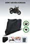 Black Rear Bag and Lock Compatible Yamaha Fz8 Compatible Motorcycle Tarpaulin