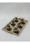 Luxury Gold Tray Tea Set - Modern Tea Set - Tray and 6 Cups - Saucer - Spoon - 135 ml - 7